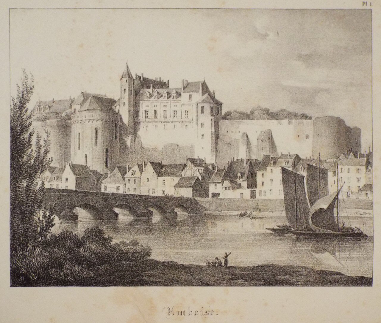 Lithograph - Amboise.